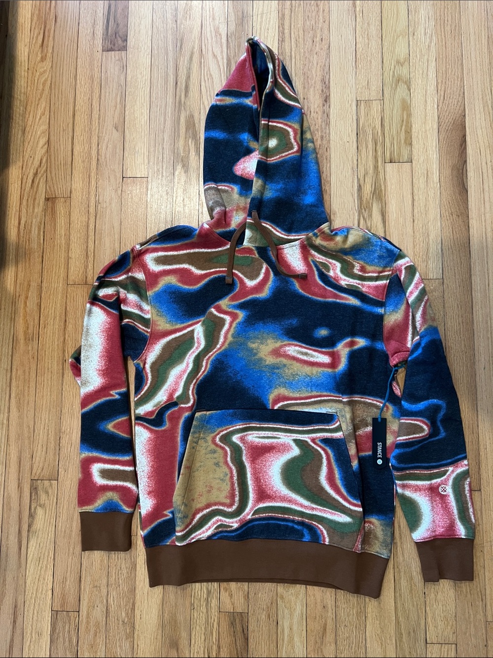 Stance Mercury Hoodie in Black with Red, Blue & Yellow Accents